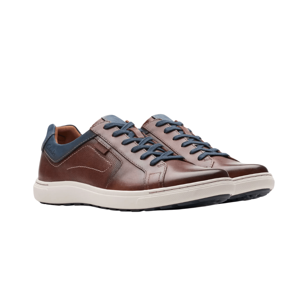 Clarks Men's Mapstone Lace Lightweight Sneaker - Mahogany Leather 6