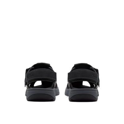 Clarks Men's Salt Way Cove Black Leather Sandals 5