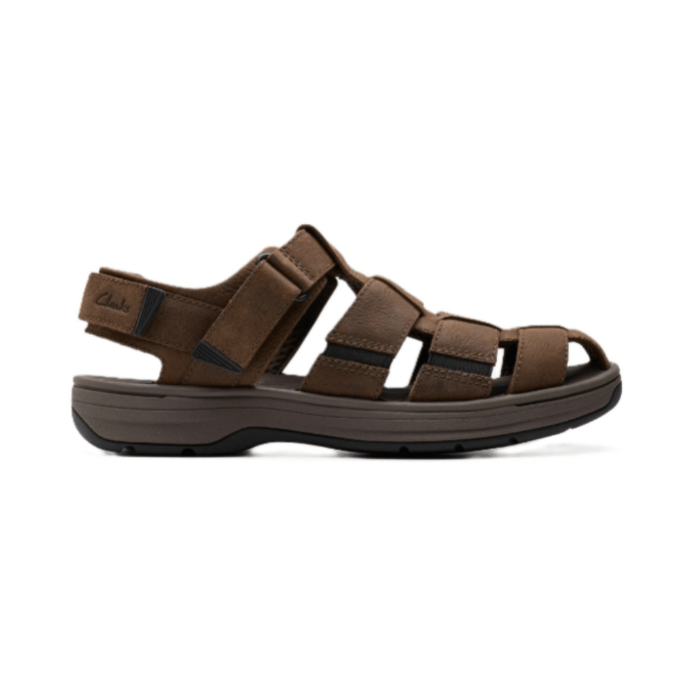 Clarks Men's Saltway Cove Dark Brown's Leather Sandals 1