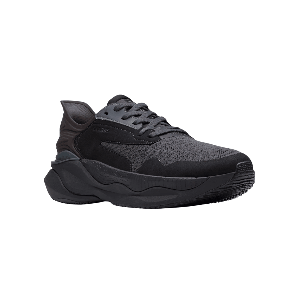 Clarks Pace Men's Podiatrist Approved Walking Shoes - Black 6