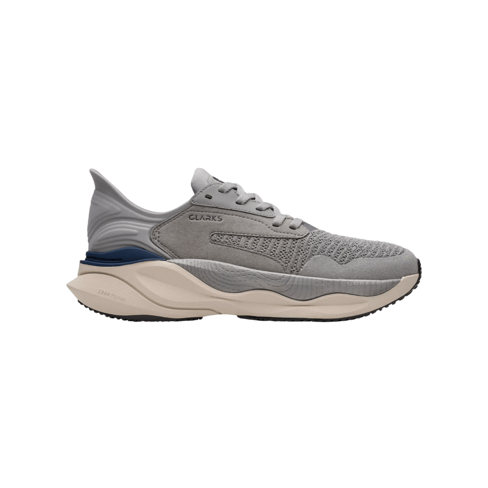 Clarks Pace Men's Podiatrist Approved Walking Shoes - Grey 1