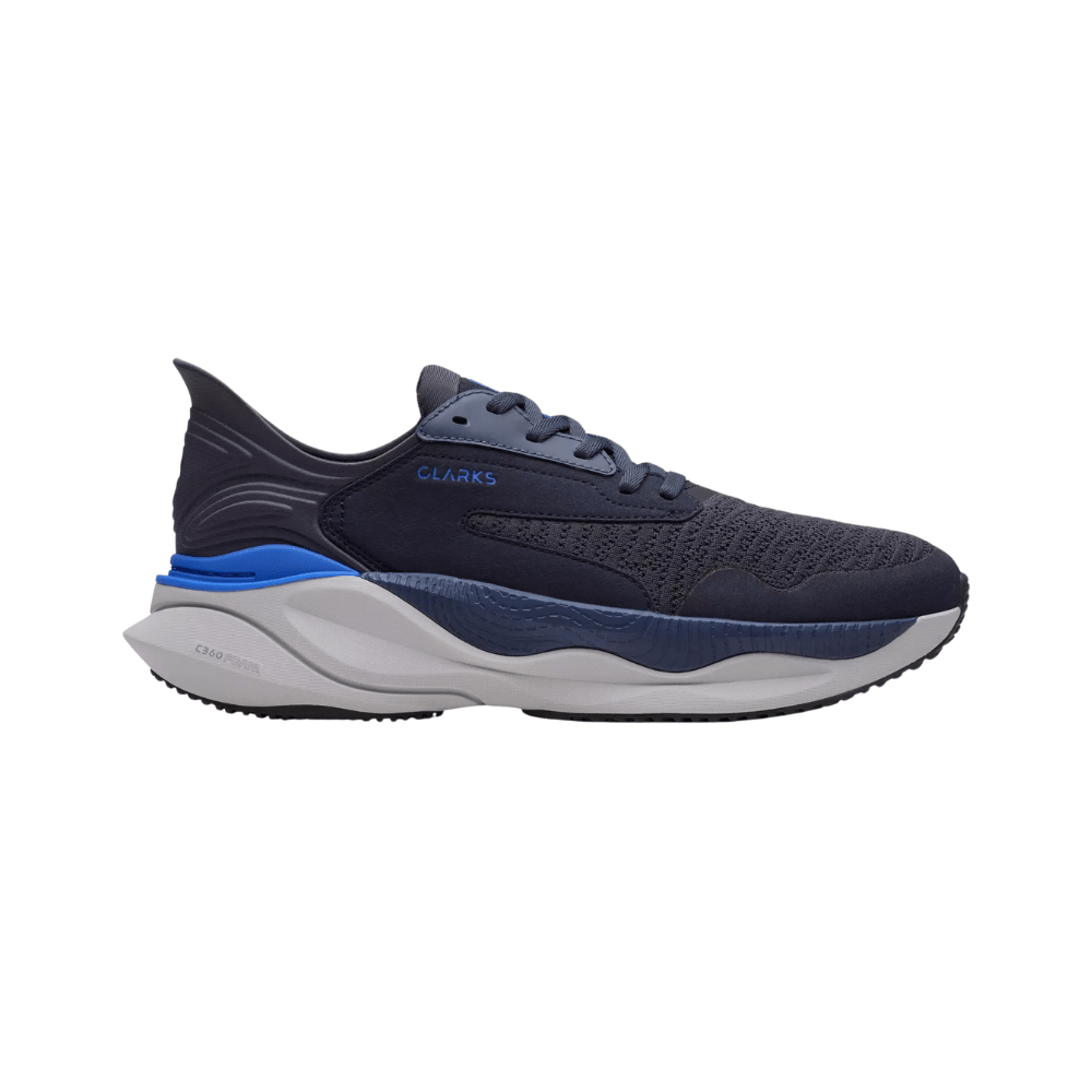 Clarks Pace Men's Podiatrist Approved Walking Shoes - Navy 1