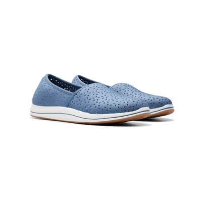 Clarks Women's Breeze Emily Blue Slip - On Comfort Shoe 26177215 2