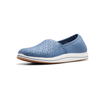 Clarks Women's Breeze Emily Blue Slip - On Comfort Shoe 26177215 6