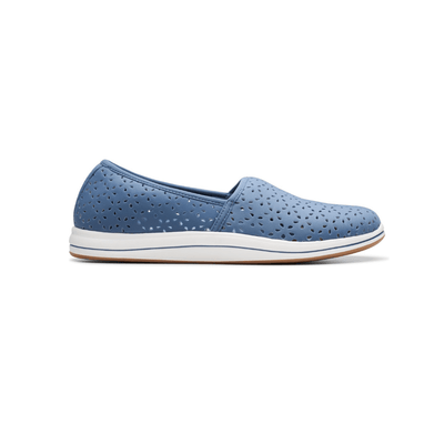Clarks Women's Breeze Emily Blue Slip - On Comfort Shoe 26177215 1