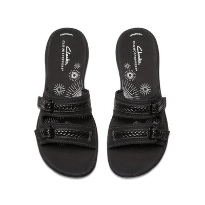 Clarks Women's Breezey Eve Sandals Black / Black Sandal 6