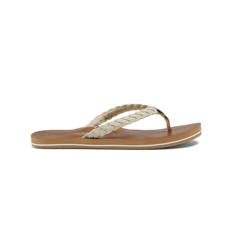Cobian Womens Bethany Braided Pacifica Sandal Cream - Side View braided strap