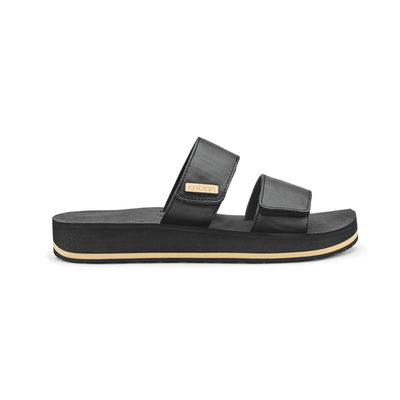 Cobian Women’s Dana Rise™ Adjustable Strap Elevated Sandal – Black 1