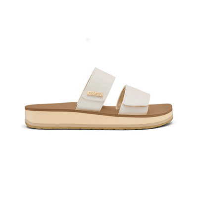 Cobian Women’s Dana Rise™ Adjustable Strap Elevated Sandal – White 1