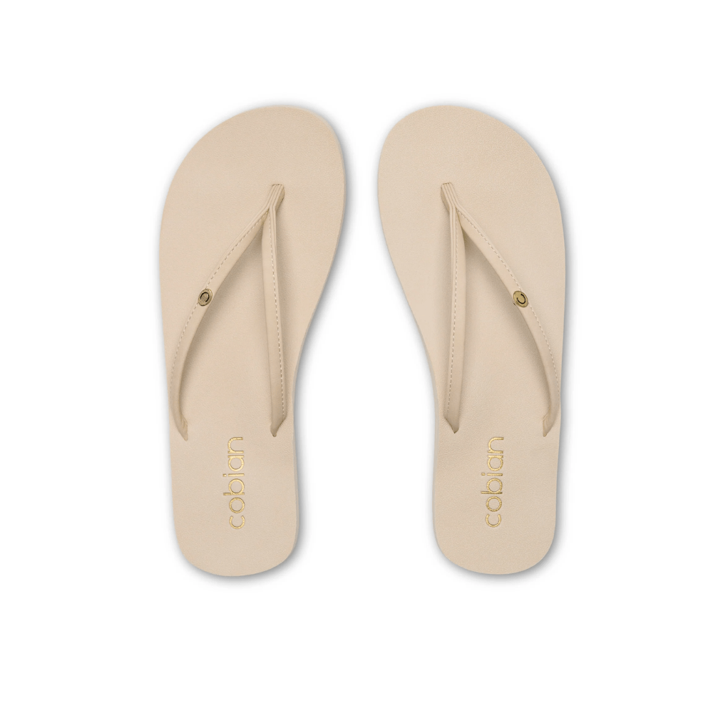 Cobian Women's Nias Bounce 2™ Full arch support Flip‑Flops - Cream 4