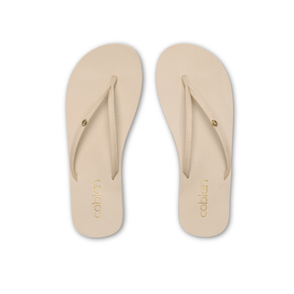 Cobian Women's Nias Bounce 2™ Full arch support Flip‑Flops - Cream 4