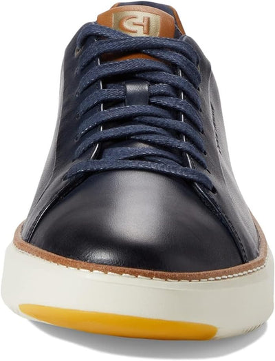 Cole Haan Grandpro TopSpin Sneaker Navy Blazer Leather/British Tan/Ivory - Men's ShoesCole Haan
