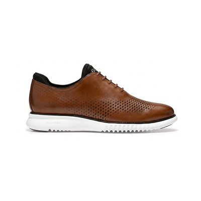 Cole Haan Men's 2. Zerogrand Laser Wing Oxford British Tan - Ivory Shoes 1