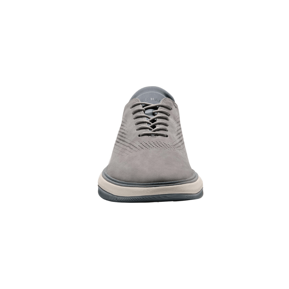Cole Haan Men’s Grand Phaze Laser Cut Quick-On Oxfords – Steel / Turbulence / Dove Nubuck 7