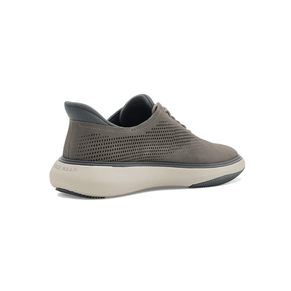 Cole Haan Men’s Grand Phaze Laser Cut Quick-On Oxfords – Steel / Turbulence / Dove Nubuck 6