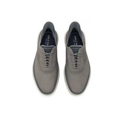 Cole Haan Men’s Grand Phaze Laser Cut Quick-On Oxfords – Steel / Turbulence / Dove Nubuck 4
