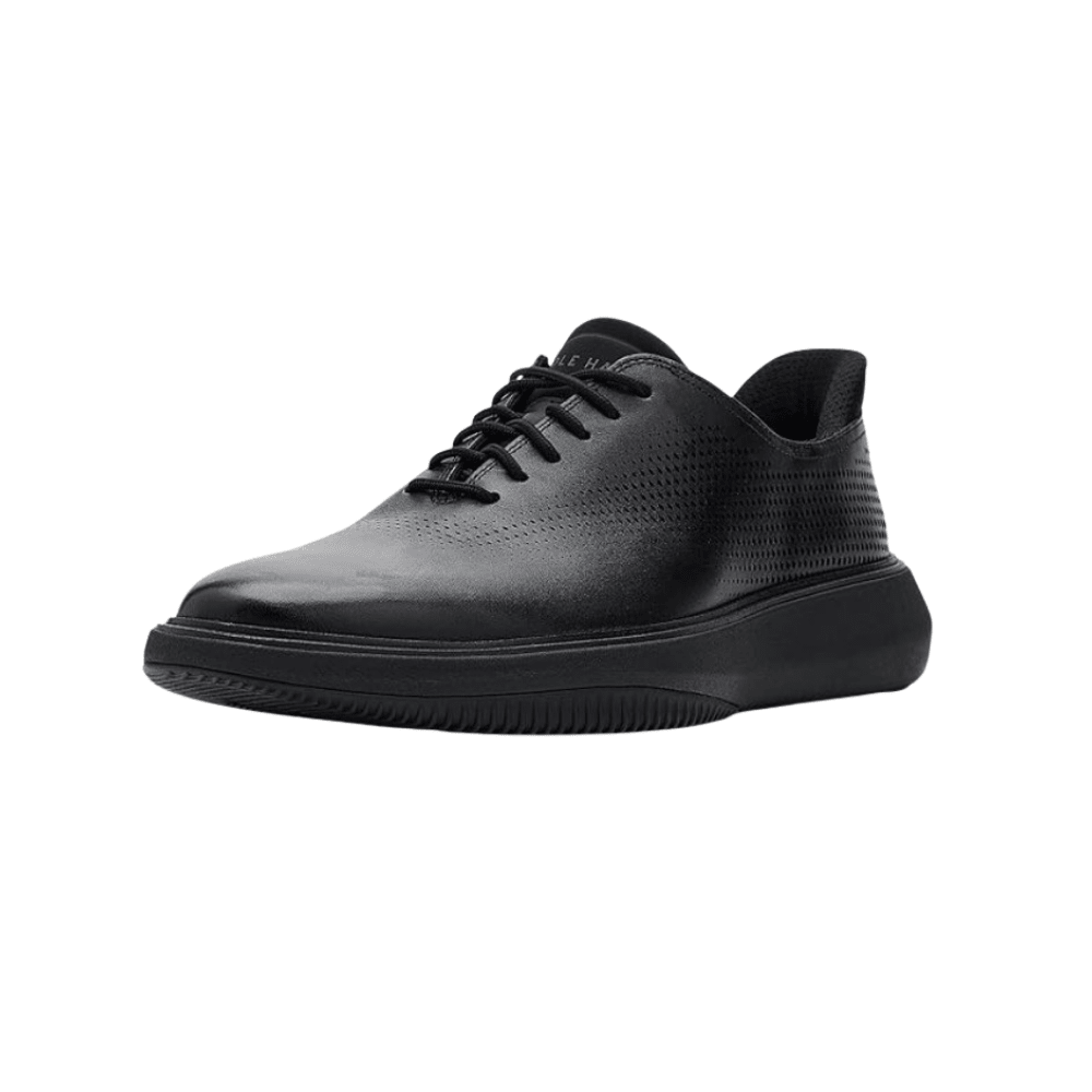 Cole Haan Men's Grand Phaze Laser Quick - On Leather Oxford - Black/Black 7