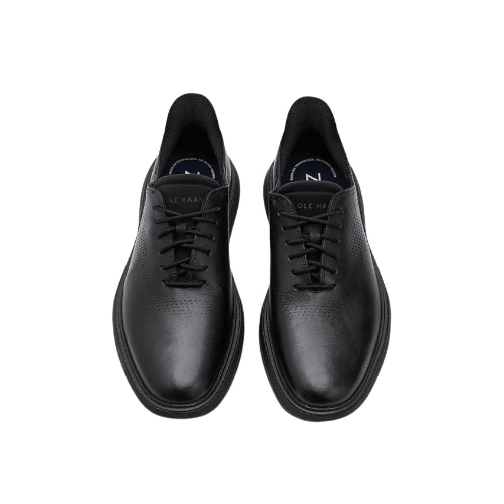 Cole Haan Men's Grand Phaze Laser Quick - On Leather Oxford - Black/Black 3