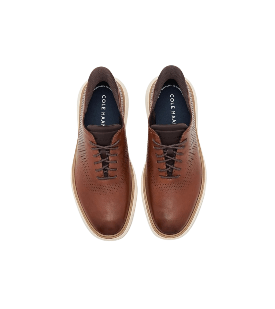 Cole Haan Men's Grand Phaze Laser Quick - On Leather Oxford - British Tan/Dark Natural 4
