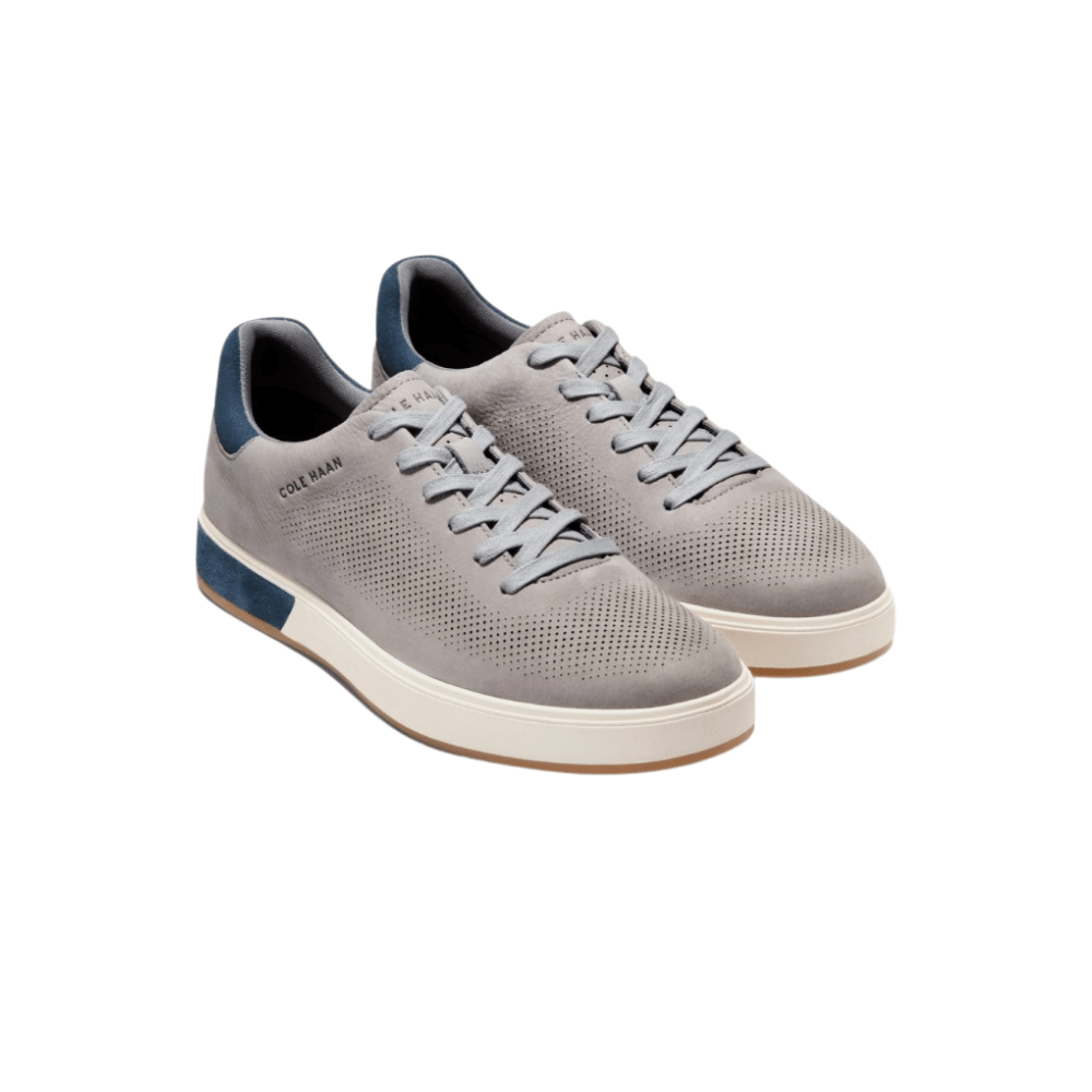Cole Haan Men's GrandPrø Angleace Leather Sneakers - Sea Stone/Big Dipper/Ivory 2