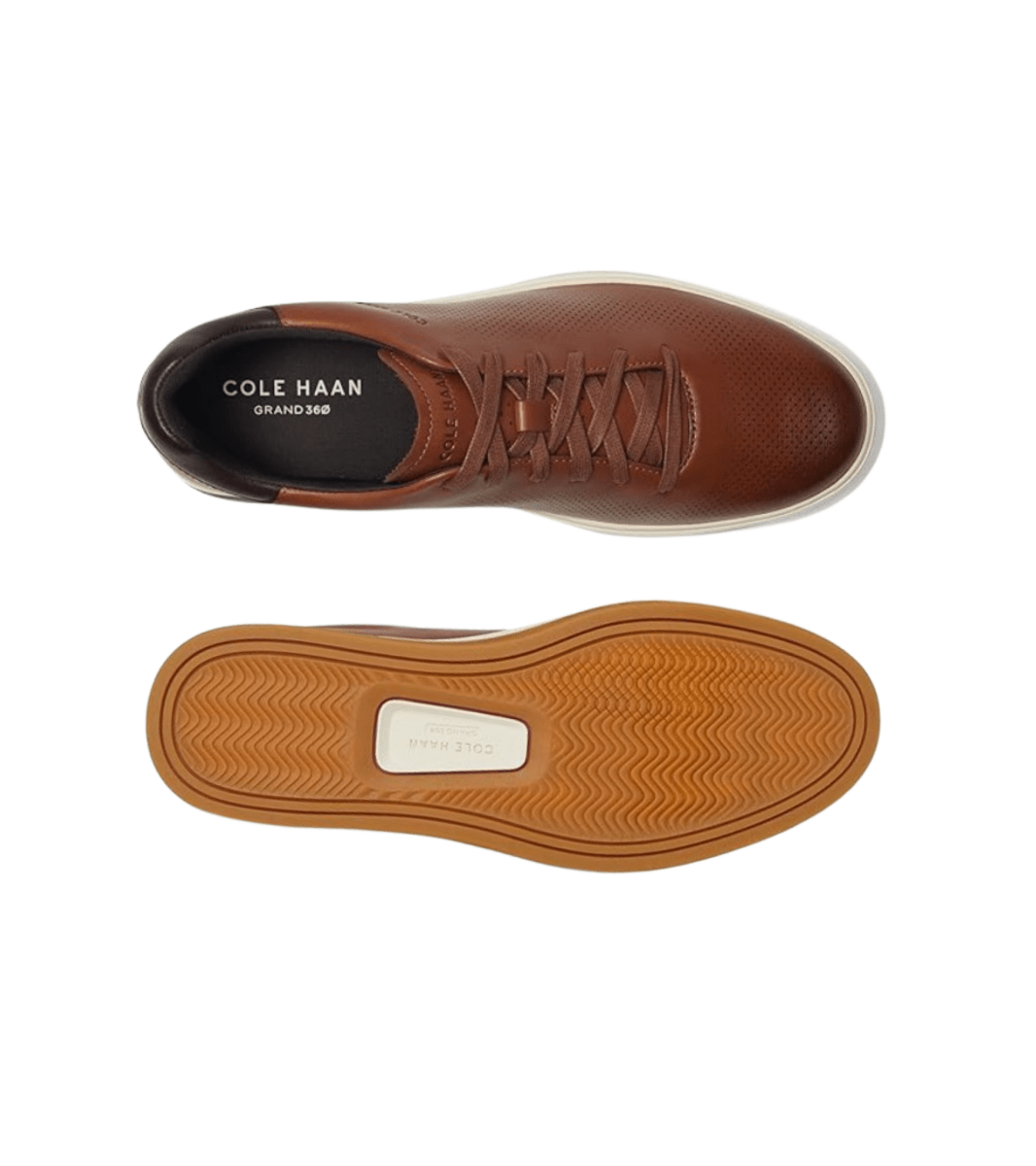 Cole Haan Men's GrandPrø Angleace Sneakers - British Tan/Dark Chocolate/Ivory 3