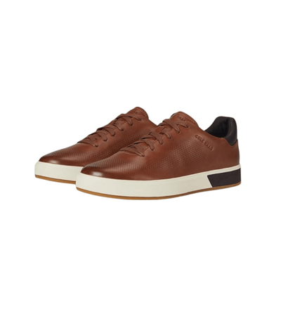 Cole Haan Men's GrandPrø Angleace Sneakers - British Tan/Dark Chocolate/Ivory 5