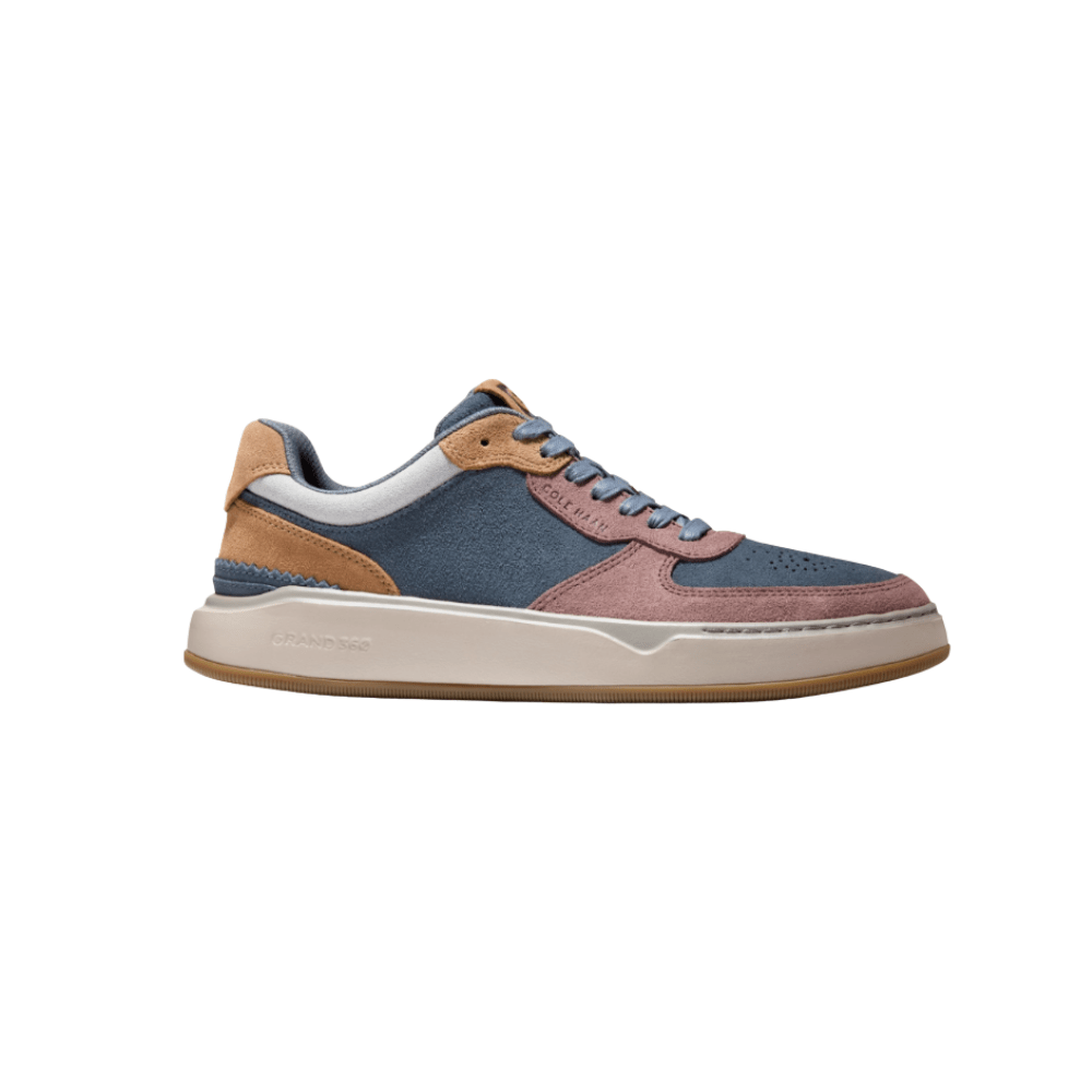 Cole Haan Men’s GrandPrø Crossover Suede Sneakers – Turbulence/Toasted Coconut 1
