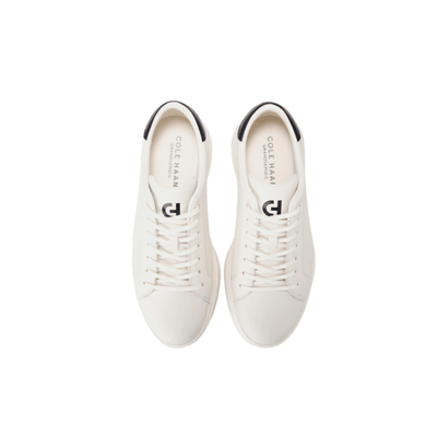 Cole Haan Men's GrandPrø Tennis 2.0 Leather Sneakers - Ivory/Black 5