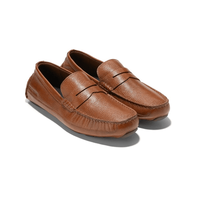 Cole Haan Men's Wyatt Penny Driver, Leather Shoes British Tan/Nicotine 7