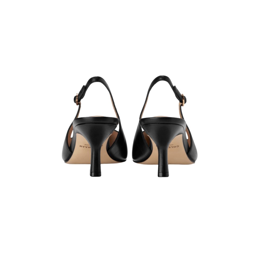 Cole Haan Women’s Hansell Leather Slingback Pumps – Black 3