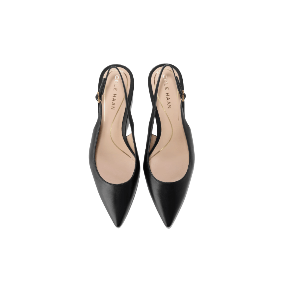 Cole Haan Women’s Hansell Leather Slingback Pumps – Black 4