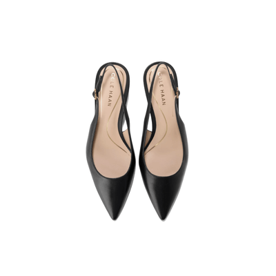 Cole Haan Women’s Hansell Leather Slingback Pumps – Black 4