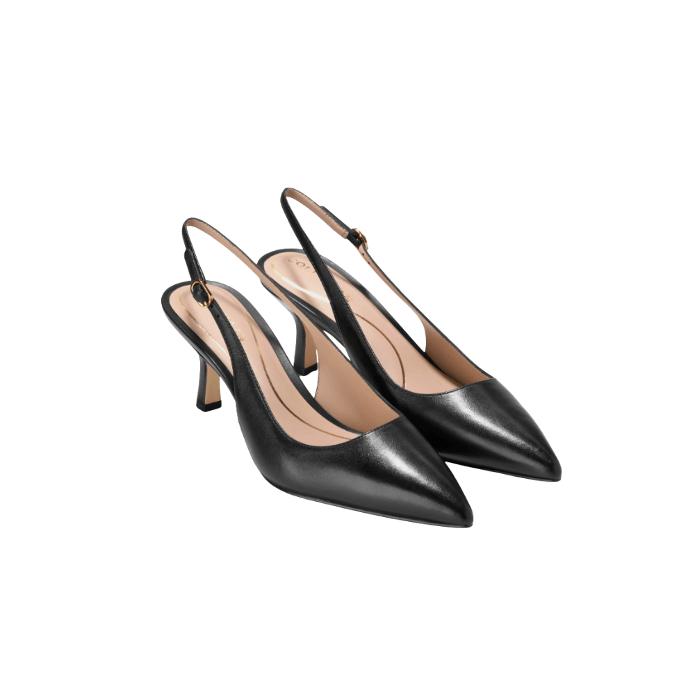 Cole Haan Women’s Hansell Leather Slingback Pumps – Black 2