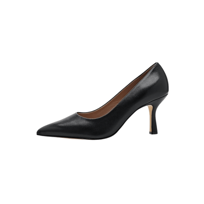Cole Haan Women's Hansell Pointed Toe Leather Pump - Black Leather 5
