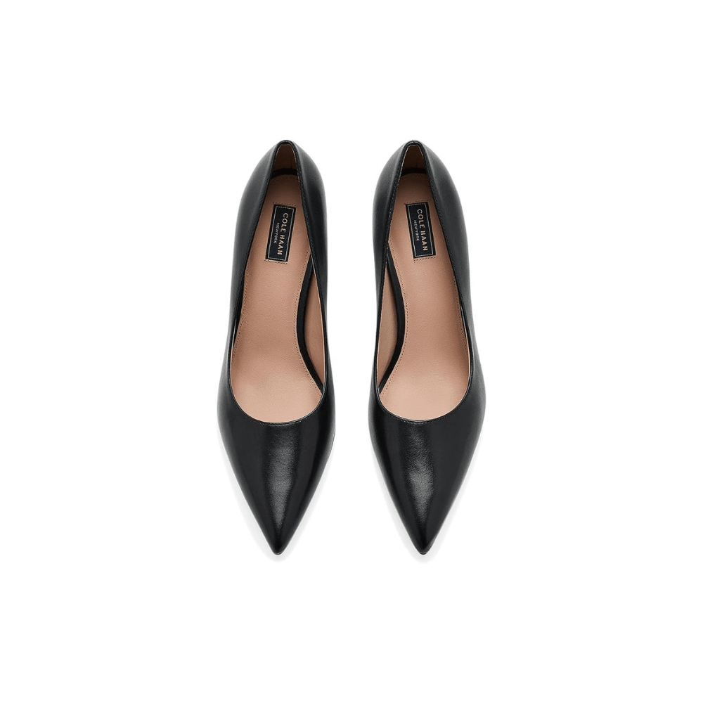 Cole Haan Women's Hansell Pointed Toe Leather Pump - Black Leather 4