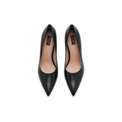 Cole Haan Women's Hansell Pointed Toe Leather Pump - Black Leather 4