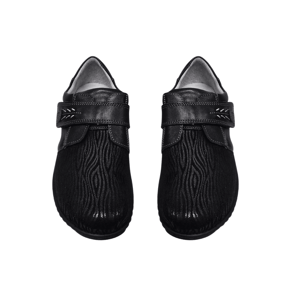 David Tate Evita Women's Micro Leather Slip - On Shoes - Stardust Black 3