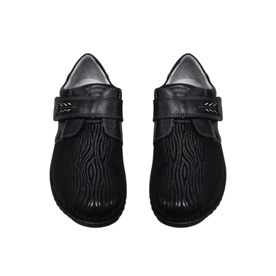 David Tate Evita Women's Micro Leather Slip - On Shoes - Stardust Black 3