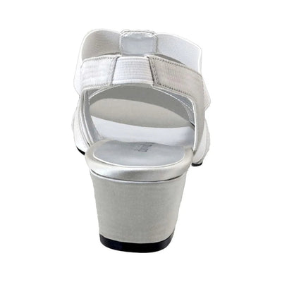 David Tate Women's Casual Sophisticated Sandals I Eve Silver Satin 6