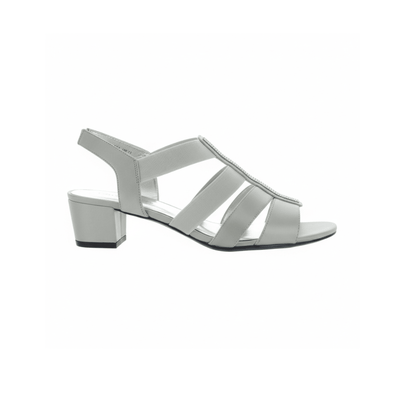 David Tate Women's Casual Sophisticated Sandals I Eve Silver Satin 1