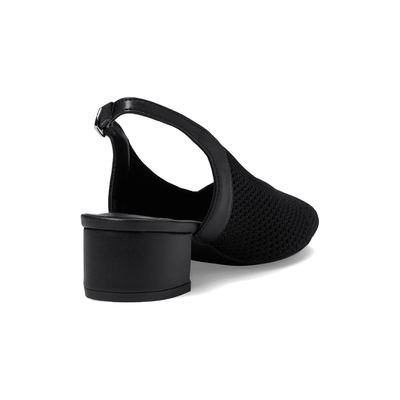 David Tate Women's Glenna Stretched Fabric Slingback Pump - Black 3