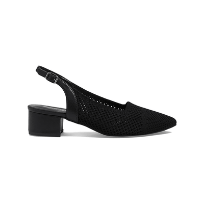 David Tate Women's Glenna Stretched Fabric Slingback Pump - Black 1