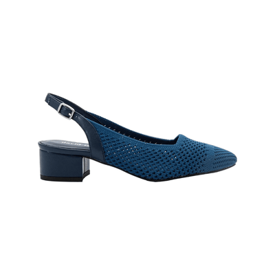 David Tate Women's Glenna Stretched Fabric Slingback Pump - Navy 1