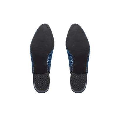 David Tate Women's Glenna Stretched Fabric Slingback Pump - Navy 6