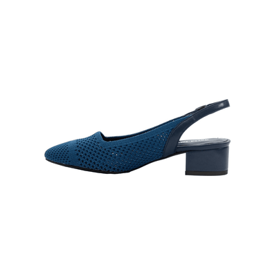 David Tate Women's Glenna Stretched Fabric Slingback Pump - Navy 2
