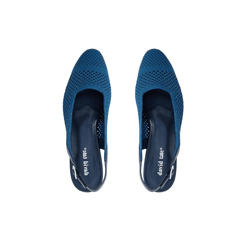 David Tate Women's Glenna Stretched Fabric Slingback Pump - Navy 5