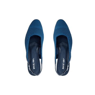 David Tate Women's Glenna Stretched Fabric Slingback Pump - Navy 5