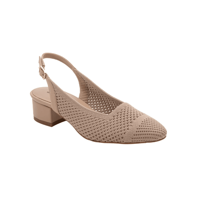 David Tate Women's Glenna Stretched Fabric Slingback Pump - Taupe 4