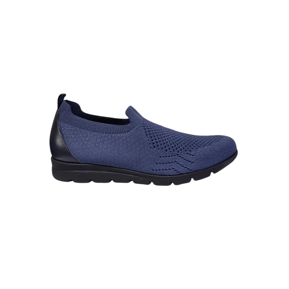 David Tate Women's Ultimate Stretch Slip - On Loafer - Navy Stretch 1