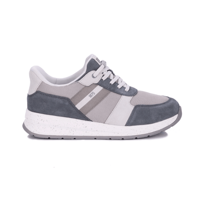 Drew Men’s Connor Orthotic Comfort Sneaker Grey Suede Combo 40113 1